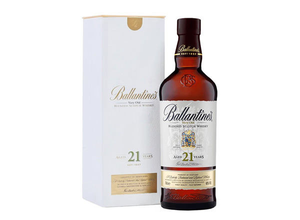 闲置百龄坛威士忌回收百龄坛21年苏格兰威士忌40°Ballantine's进口洋酒700ml行情价格