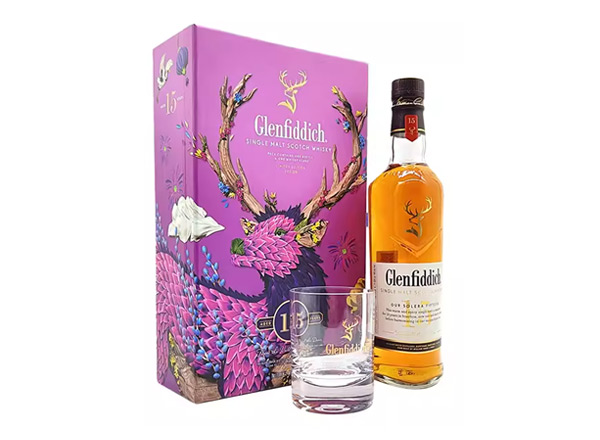 闲置收购格兰菲迪15年威士忌福鹿礼盒装Glenfiddich苏格兰威士忌700ml上门回收行情价格