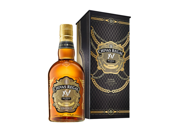 闲置芝华士15年回收Chivas Regal XV Balmain巴尔曼联名限定版700ml苏格兰调配型威士忌洋酒行情价格