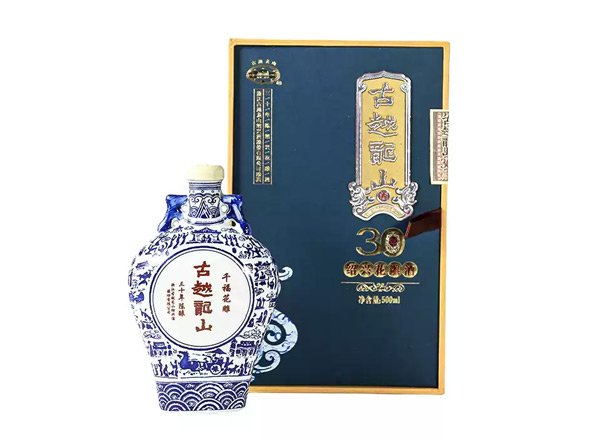 闲置黄酒回收古越龙山黄酒千福花雕三十年陈酿绍兴花雕酒500ml礼盒装行情价格